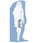 Wayang Kulit Kaftan Long (White)